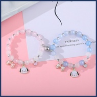 2PCS Couple Friendship Bracelet Cartoon Matching Bracelet Elastic Bracelet Women Men Emotional