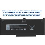 DE/LL MXV9V 7.6V 60WH 7500MAH LATITUDE 5300 5310 7300 7400 E5300 E7300 E7400 5300/5310 2-in-1 P96G P