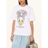 Forward-GANNI Daisy Duck White Printed T-shirt