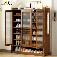 【SG Stock】LACF Shoe cabinet shoe rack cabinet shoe cabinet outdoor shoes cabinet storage cabinet display cabinet shoe cabinet with seat glass cabinet shoe box