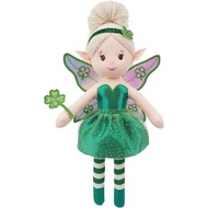 June Garden 12" Enchanted Garden Fairy Doll Clover - Plush Stuffed Soft Doll Girl Gift - Green Outfi