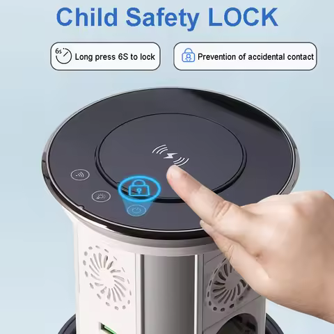 IS/EU/US/FR/MX/IT/AU Pop Electric Lifting Sockets Hidden Tabletop Motorized Retractable Outlet USB+C