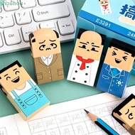 SHOUHMY Pencil Eraser, Cartoon Character Funny Bald Head Eraser, Funny TPR Funny Eraser Stationery