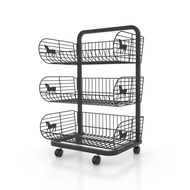 Kefva ชั้นตะกร้าวางของ 3 ชั้น รุ่น Pony สีสั่งผลิต แบบโครง ขนาดหน้ากว้าง 58 cm ชั้นตะกร้าวางสินค้า ช