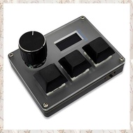 (MDQS) 3-Key Wired Custom Keyboard Blue Switch OSU Gaming Keyboard with Knob Screen RGB Copy Paste S