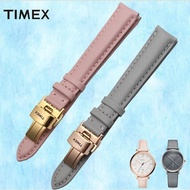 Timex/timex Watch Strap Butterfly Buckle Female Male Simple Grainless Pink Gray 12 14 16 18 20mm