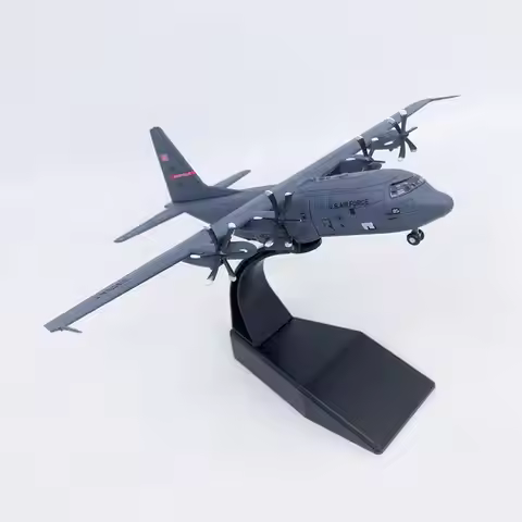 USA :200 Scale C130 Transport Aircraft with Stand Airplane Model for Room