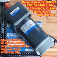 Động cơ giảm tốc 5GU3KB R5D180 24GU 5-24V 370-1800V/P 180W 5Kg chạy êm hiệu suất cao kde4885
