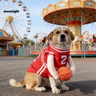 MO  Sports Fan Pet Costume Pet Sports Jersey Cute Dog Basketball Player Costume with 3d Ball – Funny