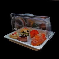 水果盤透明面包罩蛋糕點心水果盤帶蓋 試吃盒保鮮涼菜冷餐自助餐展示盤