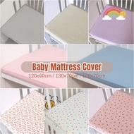 Baby Mattress Cover 120x60cm Cotton Fitted Sheet for Portable Playpen Daycare Baby Cot