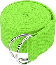 Yoga Strap for Stretching, Athletic Stretch Band 5.9ft & Green with Adjustable Metal D Ring Buckle Y