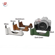 Leather Camera Half Case Cover Bag For Canon EOS R50 Cameras