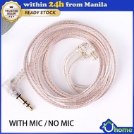 【SOYACAR】Jcally PJ2+ 5N OFC Earphone Upgraded Cable with Mic for EDX PRO Castor ZSN PRO EDX Lite