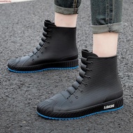 Shimano Waterproof Rain Boots for Men Rubber Shoes Fishing Husband Galoshes PVC Ankle Water Boots Ma