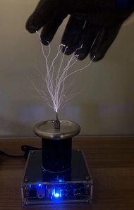 Tesla Coil 10cm Long Tesla Coil Artificial Lightning Hand Touch Coil Cool Experiment Electric Sound 