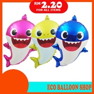 [SUPERSHAPE FOIL BALLOON] 1PC 23" FOIL BALLOON BABY SHARK BALLOONS DECORATION (RANDOM DESIGN)