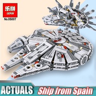 Hot Lepin 05007 Star Series  Force Awakens Millennium Building Falcon Blocks Compatible Leingly 7510