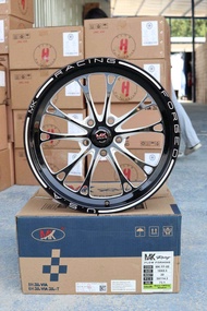 (4วง) ล้อแม็กลาย V-SERIES/MK FF-08 ขอบ18 กว้าง8.5นิ้ว 5รู114.3ออฟ30 BK+ML WINDOW