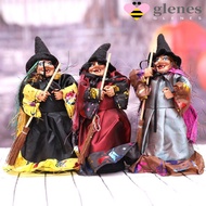 GLENES Halloween Witch Ornaments, Handmade DIY Broom Witch Figurines, Creative With Broom Witch Witc