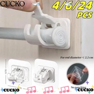 CUCKO Curtain Hangers, No Drilling Brackets Curtain Rod Holders,  Adjustable Self Adhesive Brackets 