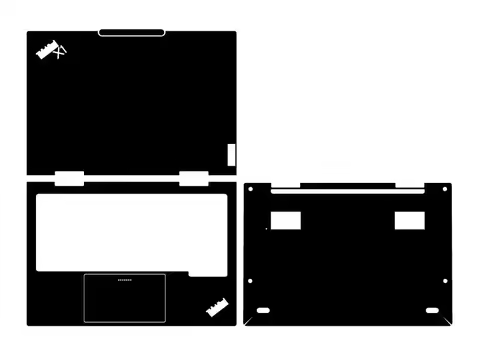 Pre-cut 1xTop+1xPalmrest+1xBottom Skin Vinyl Stickers Cover Film For 2024 Lenovo Thinkpad X1 Yoga Ge