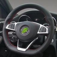 For Mercedes Benz New Pattern C200 New E Class GLE450 CLS SLC Manual Sewing Car Steering Wheel Cover