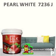 7236 J (CHI) P.WHITE  5L APPLE PAINT SILK WASHABLE INTERIOR WALL FINISH EASY WASH