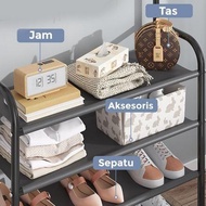 Premium Hanging Rack, Stackable Shoe Rack, 4-Tier Hanging Bag Rack, Size 48 X 20 X 142 Cm