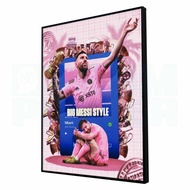 [Poster+Frameblock] Poster Messi Frameblock A3 Size 30x40 cm | Miami Inter Poster