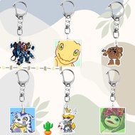 Acrylic mica keychain Anime Digimon Adventure Gabumon Agumon Piyomon decorates backpacks, handbags, 
