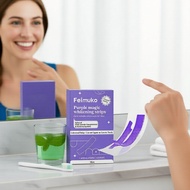 14 Purple Whitening Strips with Hydroxyapatite & Hydrogen Peroxide - Mint Extract for Fresh Breath &