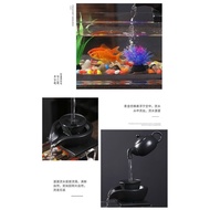 Fountain Circulating Water Decoration Feng Shui Lucky Courtyard Indoor Water Landscape Decoration Office Water Grass Pebble Glass Fish Tank
