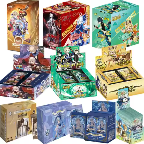New Genshin Impact Card Classic Luxury Limited Pure Gold Card Walnut Thunder General Klee Anime Game