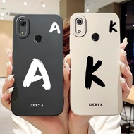 Huawei Y6 2019 MRD-LX1F MRD-LX3 Phone Cover Huawei Y6 2019 Case Simple Fashion Letters A-Z Pattern D