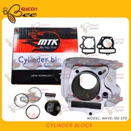 QBEE MTK Cylinder Block Kit Set for Honda Wave100 Wave 100 STD (Piston, Piston Rings, Pin, Clips) AG