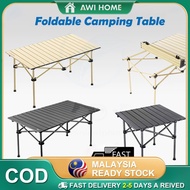 【AWI HOME】Foldable Camping Table, Portable Folding Table  Outdoor Garden Barbecue Table Aluminum Bar