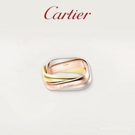 fashion [คลังสินค้าพร้อม] Cartier Cartier Trinity Series Rose Gold Gold White Gold Pillow-Shed Three