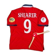 Alan Shearer #9 England Away Euro 2000 Timnas Inggris Original Authentic Jersey Football Shirt Kit B