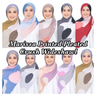 Shawl pleated printed/corak/abstract - Marissa / 2 tone / Zahra
