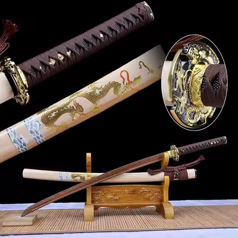 Katana Sword, Full Size Blade, Iaito Training Sword,Wooden Swords, Decor, Quality Sword,Dragon Sword