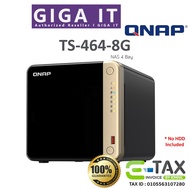 QNAP TS-464-8G NAS อุปกรณ์จัดเก็บข้อมูลบนเครือข่าย (HDD 4-Bays, N5095 4 Cores, 8GB DDR4) สินค้าประกั