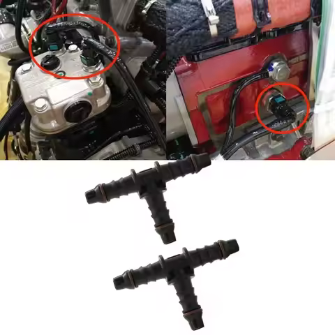 8.5mm ID6 T Type Male Fuel Line Coupler Hose Quick Release Connector For 5/16 (8mm) ID Rubber Hose O