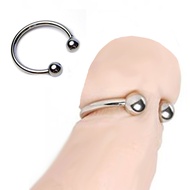 ❐✹Foreskin Correction Glans Stimulator Cock Ring Penis Erection Enhancement Stainless Steel Penis Ring Adult Sex Toys fo