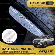 [𝗦𝗜𝗗𝗘 𝗠𝗜𝗥𝗥𝗢𝗥 𝗩𝗜𝗦𝗢𝗥] PERODUA ARUZ Eyebrow Rain Shield Accessories Accessori Aksesori Kereta 2023 Car Gear Up Bodykit