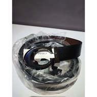 NEW  Coach Men belt Signature Buckle Cut To Size Reversible Belt, 38 Mm Black/Dark Saddle Original a