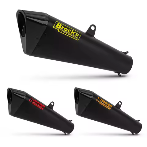 60MM Universal Motorcycle Exhaust Brock Escape Moto Muffler Stainless Carbon Silencer with DB Killer