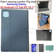 For Samsung Galaxy S3 Android 12 Tab PC 10.1inch PU Leather Case Holder Cover MXS Galaxy S3 10.1 inch 2023 Flip Stand Case Foldable Stand