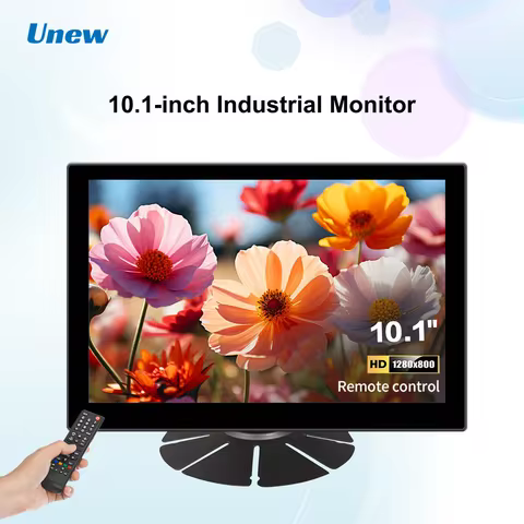 Unew Premium 10.1 inch Monitor FHD 1280X800 Industrial Display for Office Home Monitoring Support VA