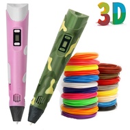 3D Pen 3D DIY Drawing Pen With LCD Screen Compatible PLA Filament Toys Safe 3D Pen for Children Kids Birthdy Gift